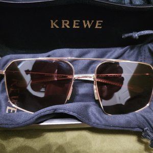 KREWE men's sunglasses Aspen 22K Gold Titanium POLARIZED